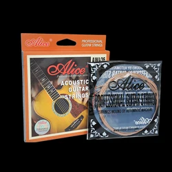 Alice AW436 010 011 012 013 Imported Copper Core Coated Rust-Proof Folk Acoustic Guitar Strings Phosphor Bronze Alloy Strings