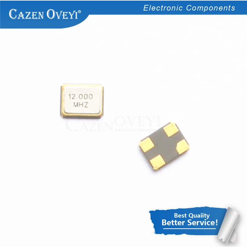 5pcs/lot Passive crystal oscillator 3225 12M 12MHZ 12.000MHZ patch 4 pin 4P resonator 3.2*2.5MM In Stock