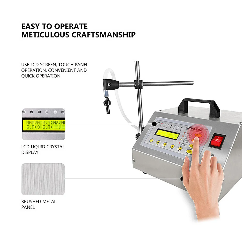 GFK-100 CNC 액체 주류 충전 기계, 소형 액체 정량 충전 기계, 완전 자동 정량