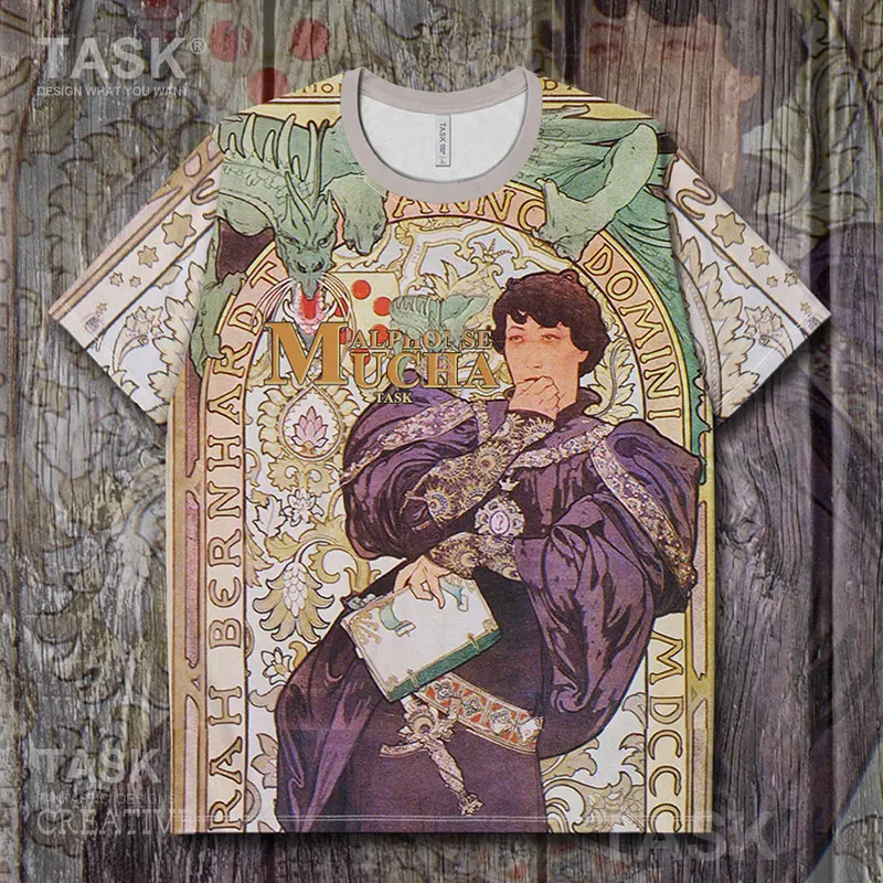 Medea Bernhardt Hamlet Mucha posters illustrations texts Artist myth decoration Quick Dry t shirt gym tracksuit clothes summer