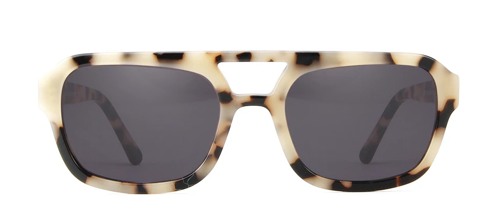 VE Designer Quadratische Sonnenbrille für Damen, Hochwertige Weiße Acetat-Sonnenbrille für Herren, Doppelbrücken-Design, Große Gläser, Oculos – Detail 24