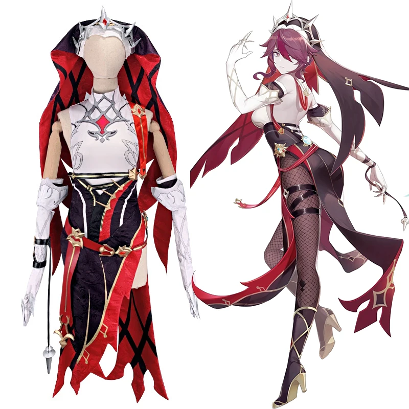 Game Genshin Impact Cosplay Costumes Thorny Benevolence Rosaria Cosplay Costume Uniforms White Suits Dresses Clothes Wears