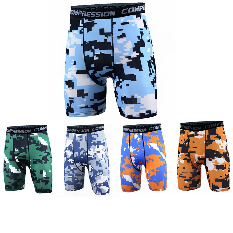 Running Compression Shorts Men Camouflage Bodybuilding Workout Tights Quick Dry Fit Gym Fitness Short Leggings Sport Underwear