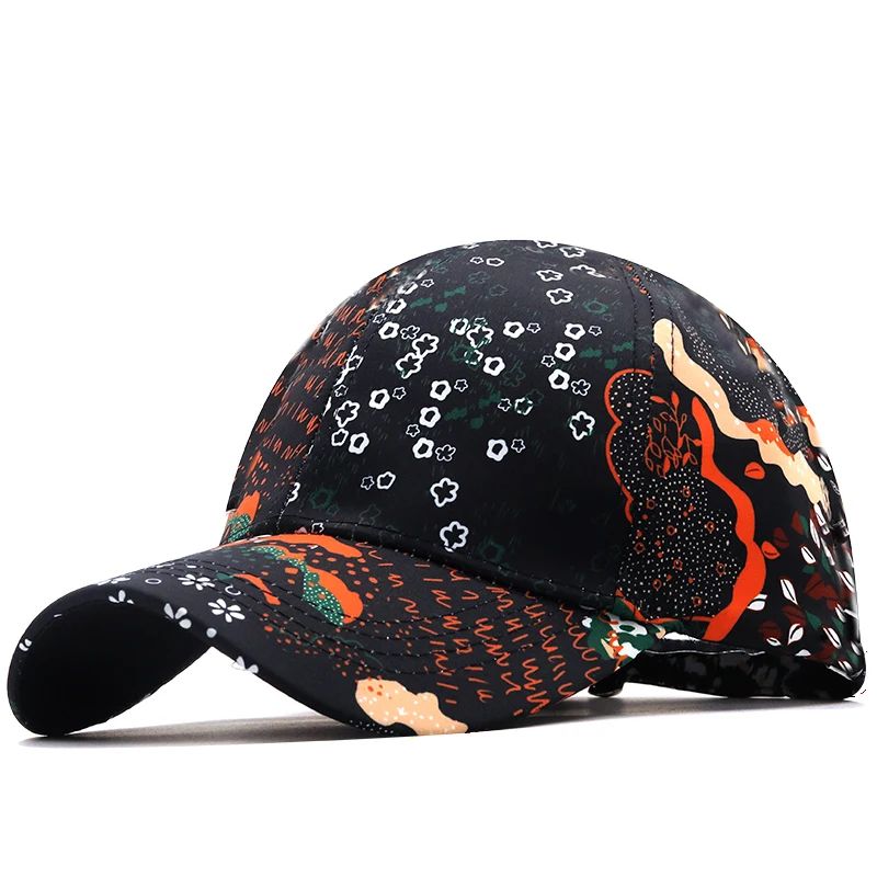 New Trendy Graffiti Pattern Cappellino Baseball Cap Black Hip Hop Hats For Men Women Snapback Face Caps Gorras Para Hombre