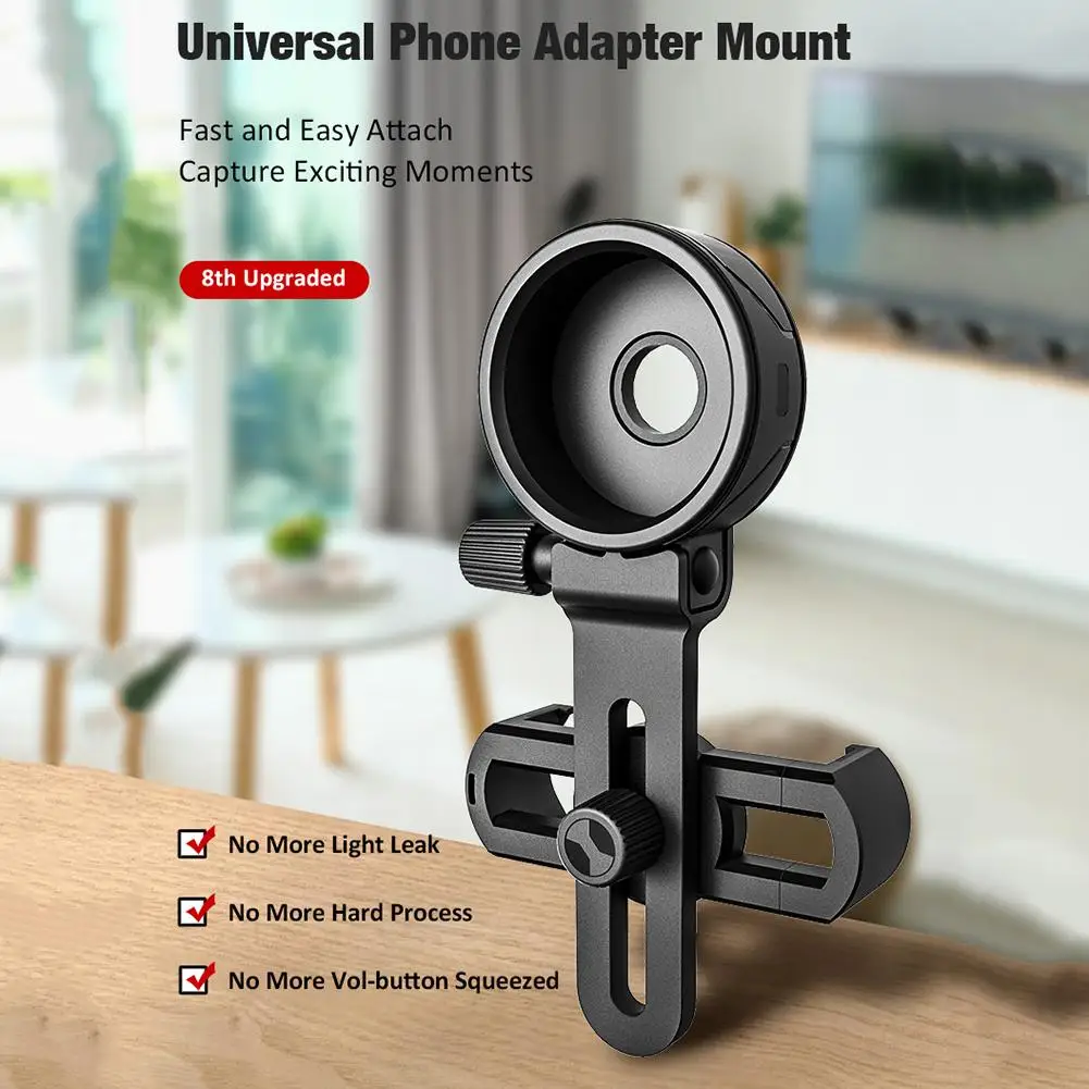 Portable Telescope Microscope Holder Phone Stand Durable Adapter Universal Mount Fits for Almost All Smartphone