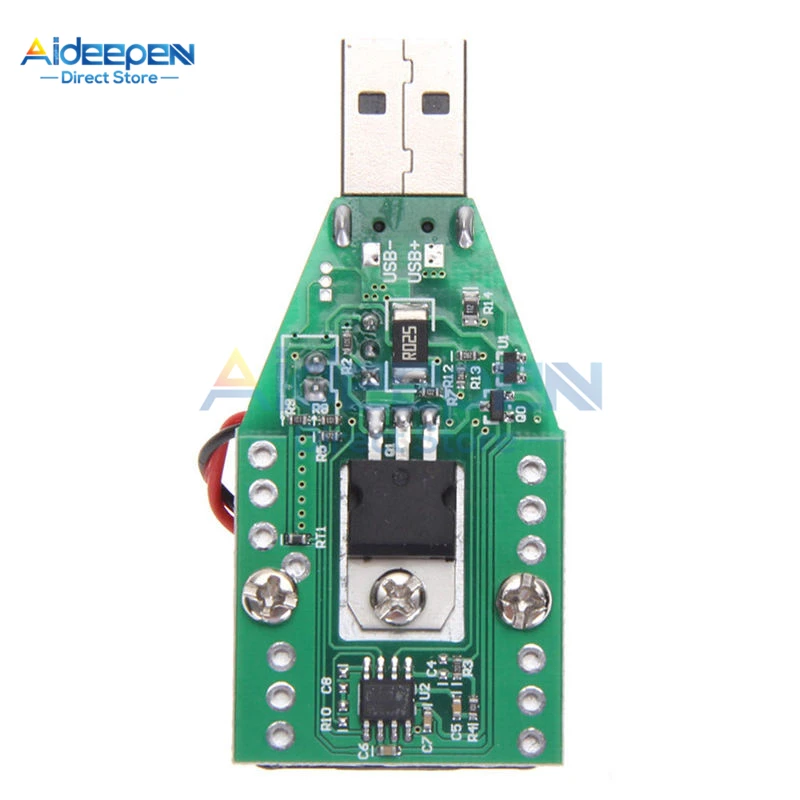 15W DC 3V-21V Electronic Test Load resistor USB Interface Battery Discharge Capacity Tester with Fan Adjustable Current Module