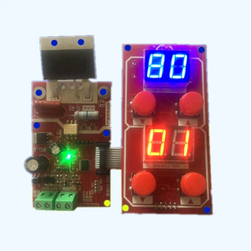 NY-D04 100A Dual Display Spot Welding Machine Transformer Controller Control Panel Board Adjust Time Current