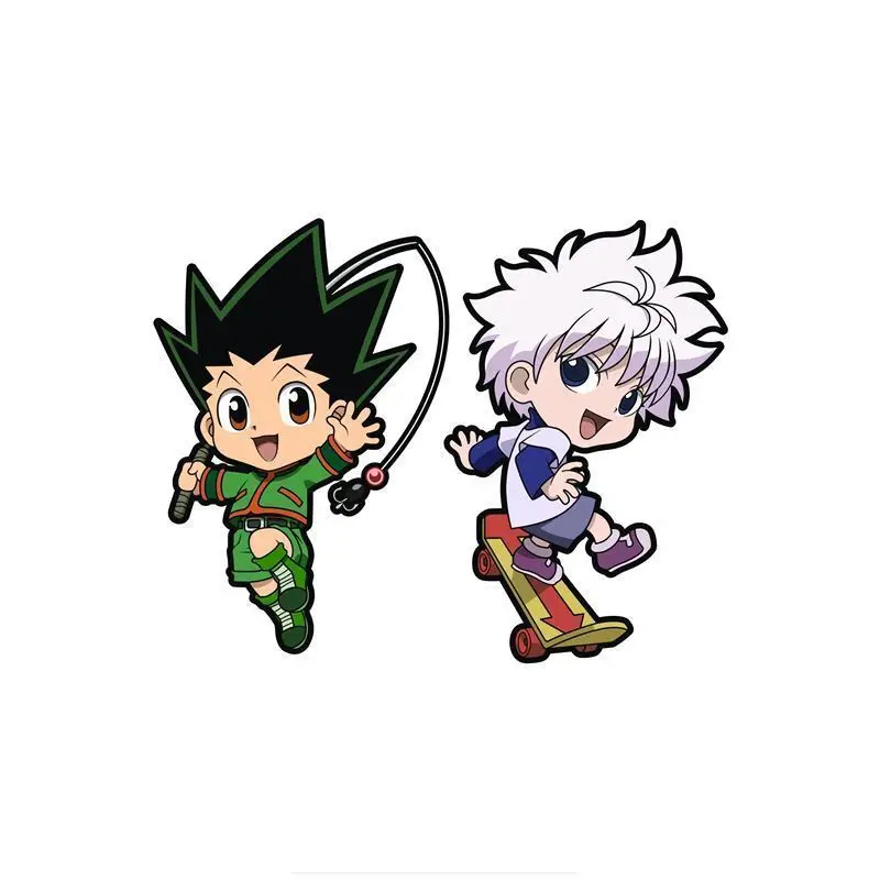 10x10cm Hunter X Hunter Gon and Killua Anime Car Sticker Decal Decor Motorcycle Off-road Laptop Trunk Guitar PVC Vinyl Sticker