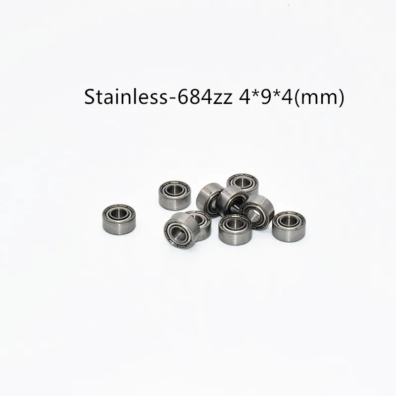 S684ZZ Stainless Steel Bearing 10 Pieces 4*9*4(mm) AntiRust Metal Sealed High Speed Mechanical Equipment Parts