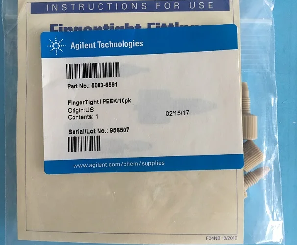 

For Agilent Original PEEK Short Connector 1/16 inch 10 / Pk 5063-6591