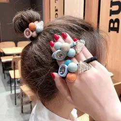 Luxury Shiny Diamond Elastic Hair Bands Headbands Women Sweet Ponytail Organza Scrunchie Hair Ropes Hair Accessories Headwear