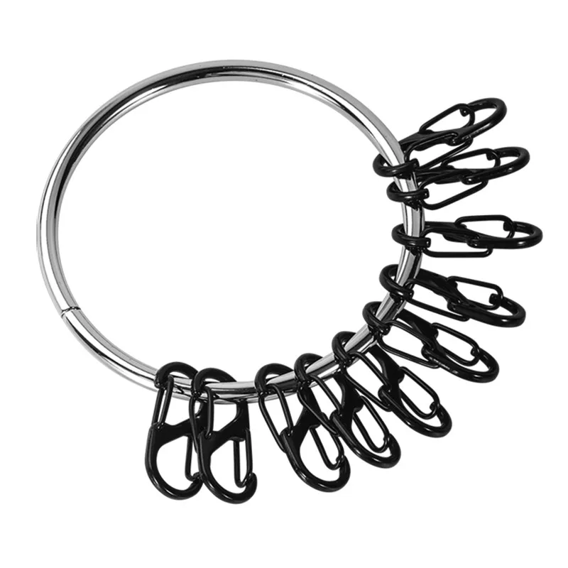 Large Stainless Steel Keychain 8-Shaped Removable Quick Buckle Key Chain for DIY Combination with Convenient Hanging Keyring Q30 images - 6