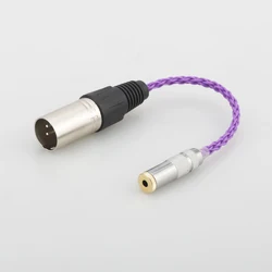 Nowy Audiocrast HIFI 4pin XLR zbalansowany męski na 3.5mm stereofoniczny żeński Adapter Audio kabel 3.5mm do XLR kabel zbalansowany złącze