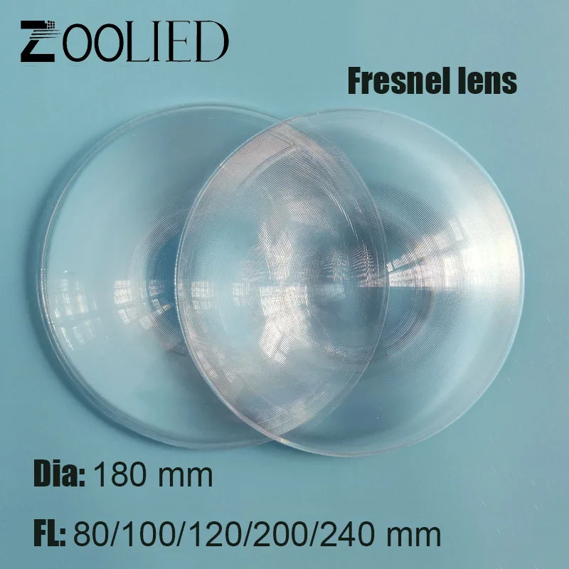 Fresnel Lens For Car Headlight  Diameter 180 mm Focal length 80/100/120/200/240 mm Fresnel lens for DIY Projector Fresnel Lens