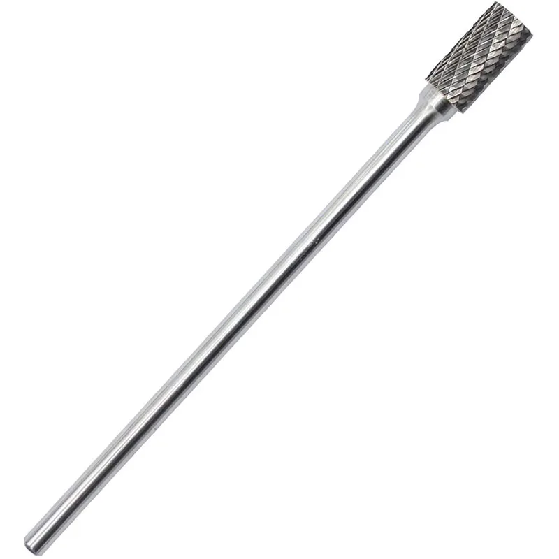 

SA-5L6 Tungsten Carbide Burr Lengthened Rotary File Cylindrical Shape Double Cut for Die Grinder Drill Bits 1/4'' Inch Diameter