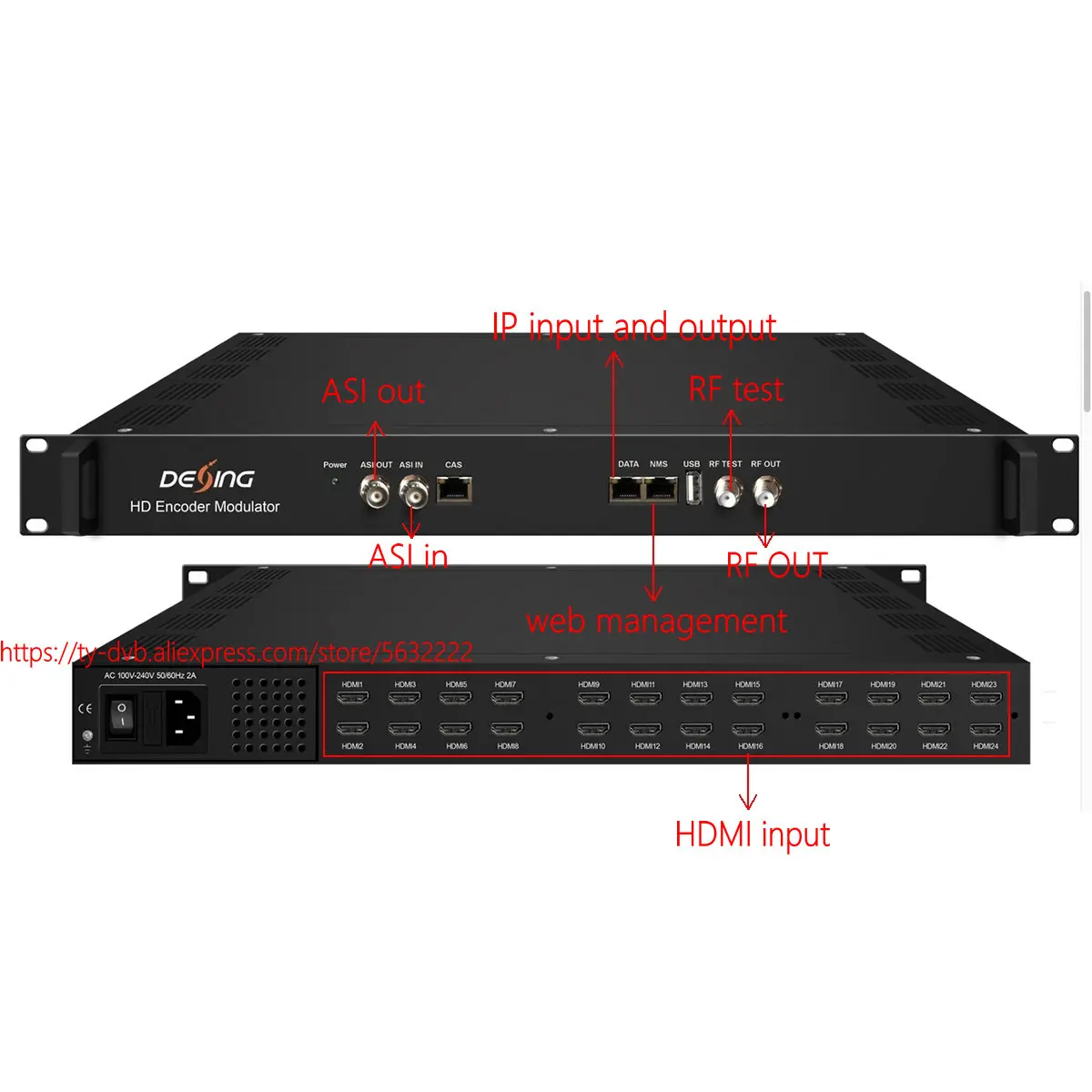 Hd codificador 24 canal hd, hdmi para rf, dvb-t, tdt, dvb-c, isdbt, atsc, tv, equipamento front-end