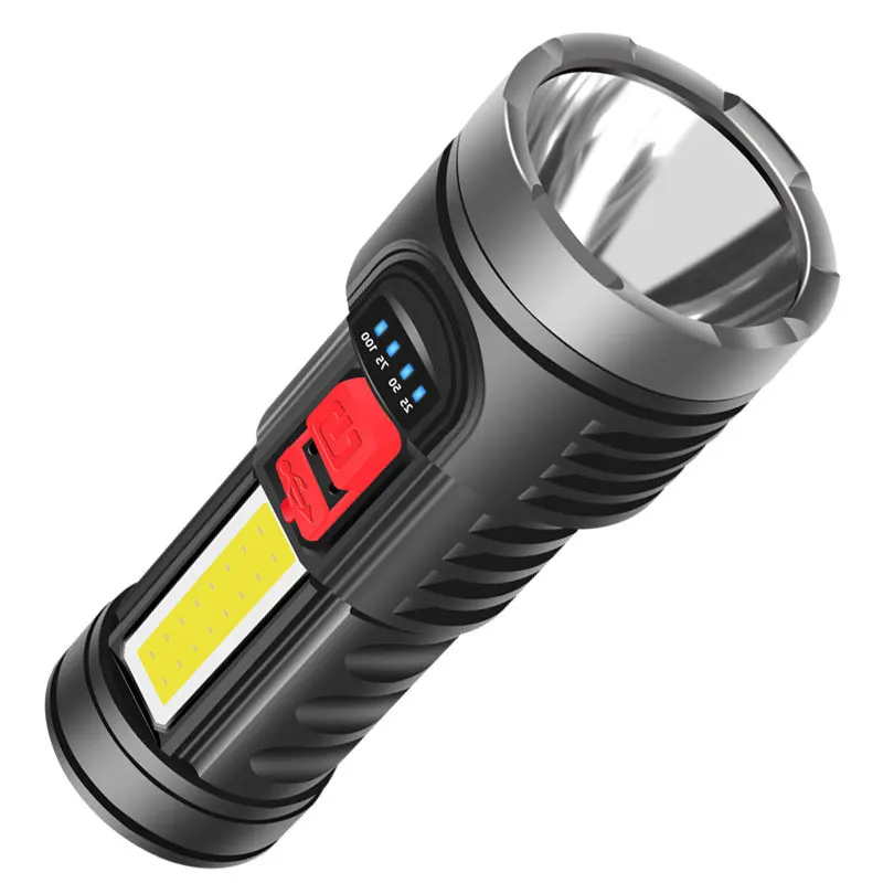 High Bright USB Rechargeable LED Flashlight Portable Four-core Intelligent Lantern Torch for Home,Repairing,Camping,Hiking