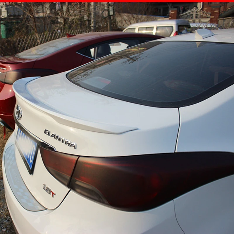For Hyundai Elantra Spoiler 2012 2013 2014 2015 Car Tail Wing Decoration ABS Plastic Unpainted Primer Rear Trunk Spoiler