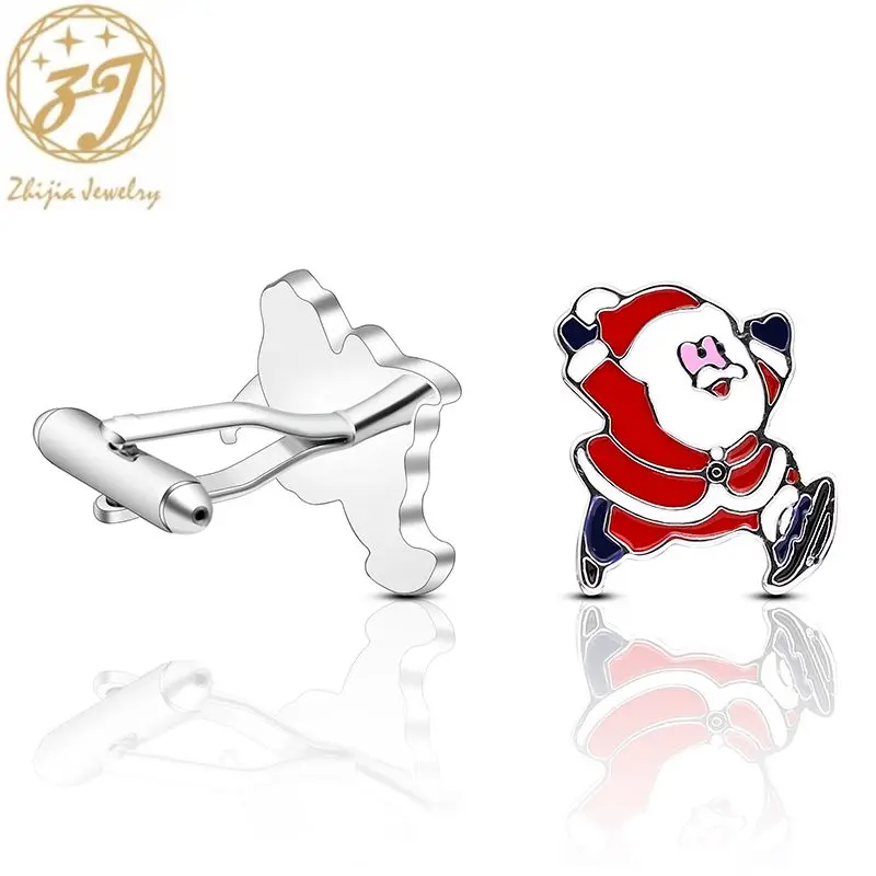 Zhijia Santa Claus men's cufflinks trendy merry christmas cufflinks jewelry accessories male christmas gifts