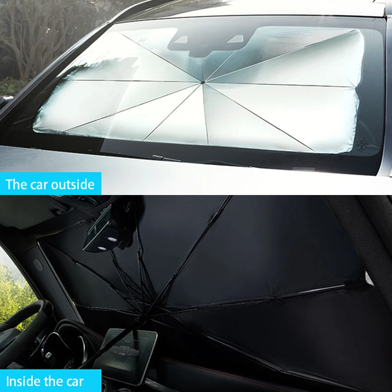 SEAMETAL Car Windshield Sun Shade Front Window Sunsahde Curtain Summer Sun Protection UPF50+ 99% UV Blocking Heat Insulation