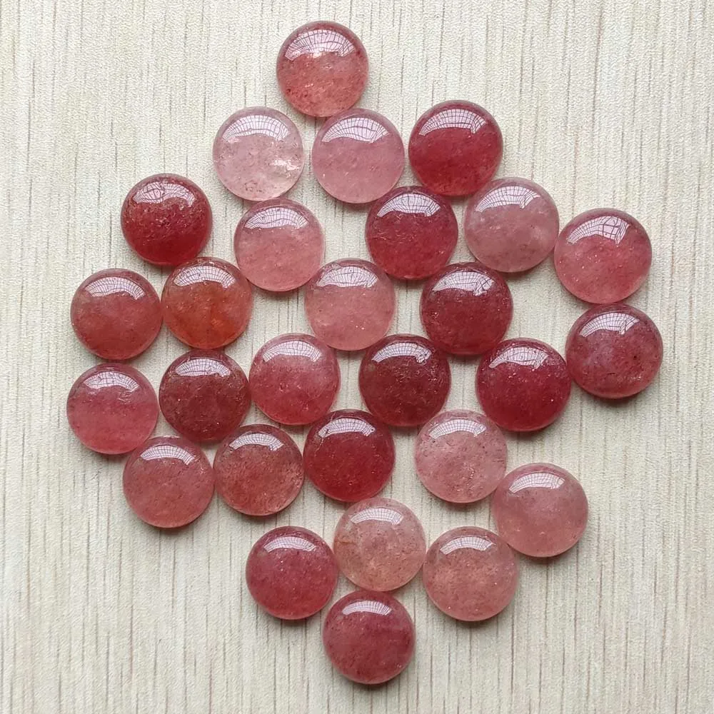 Fashion good quality natural strawberry gold color stone round cabochon 18mm beads for jewelry making 20pcs Wholesale