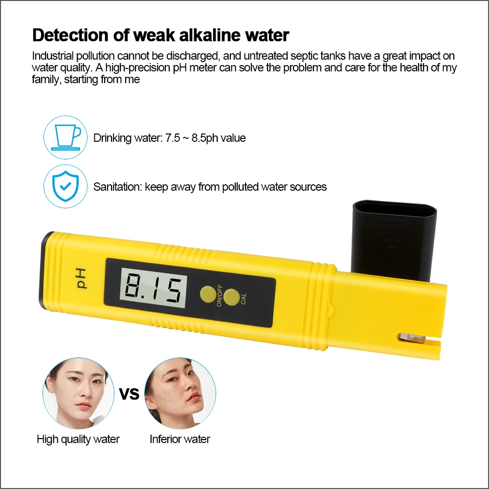 水耕栽培用デジタル流量計,0.01の高精度水計,家庭用水族館用,0〜14 ph