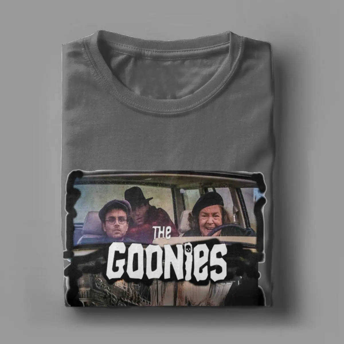 Vintage The Goonies Print Art T-Shirt for Men Crewneck Cotton T Shirts Short Sleeve Tees Gift Clothes