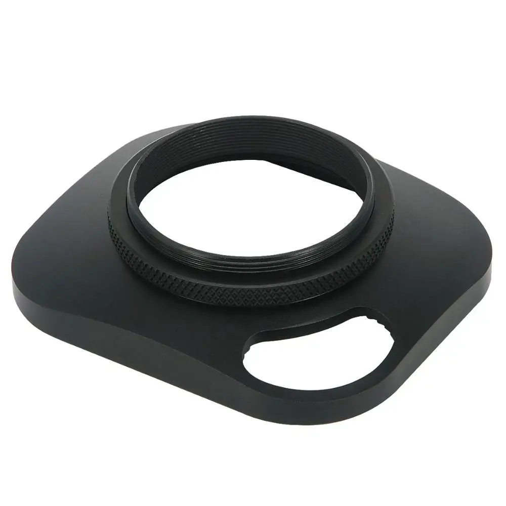 Haoge-parasol de objetivo de Metal de 39mm, capucha hueca diseñada + tapa para cámara de telémetro Leica con filtro E39 de 39mm, lente de rosca negra