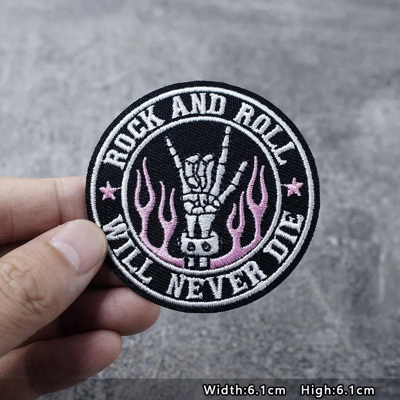 Bands Iron On Patches Apparel Sewing Fabric Handmade Appliques For Clothing Punk Rock Stickers Badges Parche