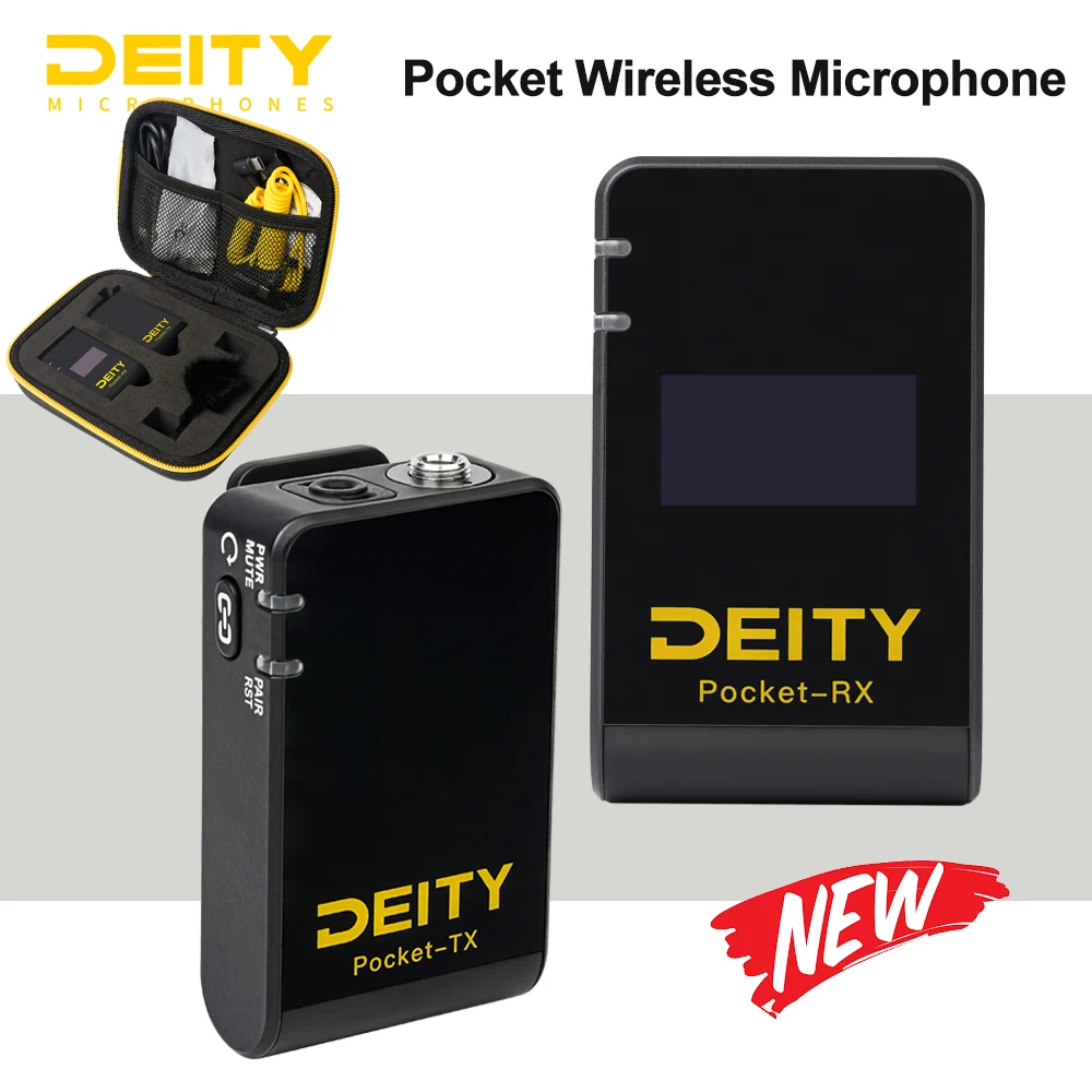 Deity Pocket 2.4G Wireless Microphone System Lavalier Microphone MIC Mobile Kit for DSLR Camera Phone Audio Video Recording