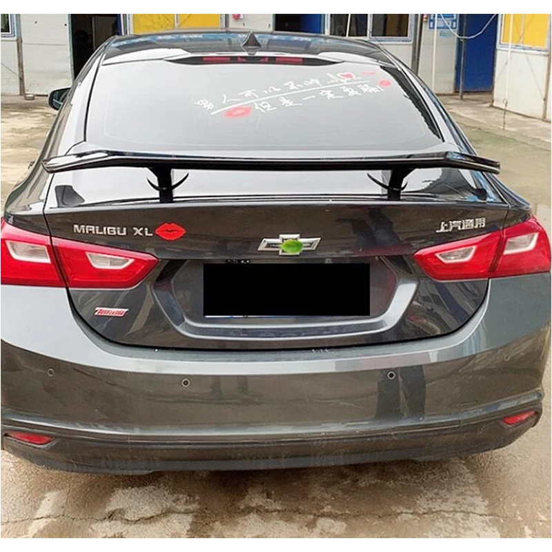 CEYUSOT FOR Universal WING Spoiler Chevrolet Malibu XL Sedan Car Trunk Rear LipTail Accessories Refit Black Body Kit 2000-2021