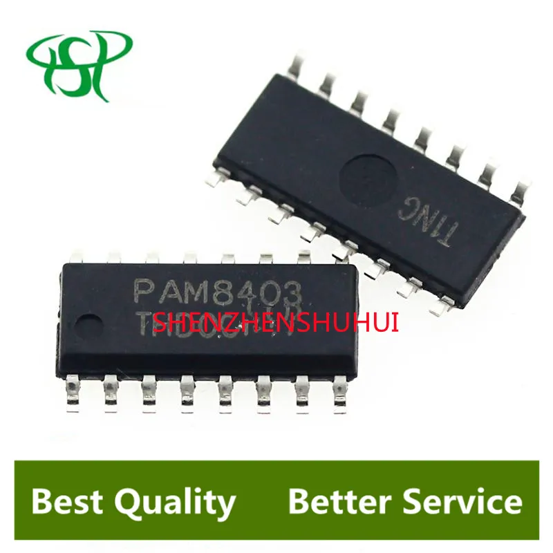 

Новинка 100% 10 шт./лот 8403 PAM8403 3 Вт * 2 Стерео Усилители звука класса D без фильтра SOP-16
