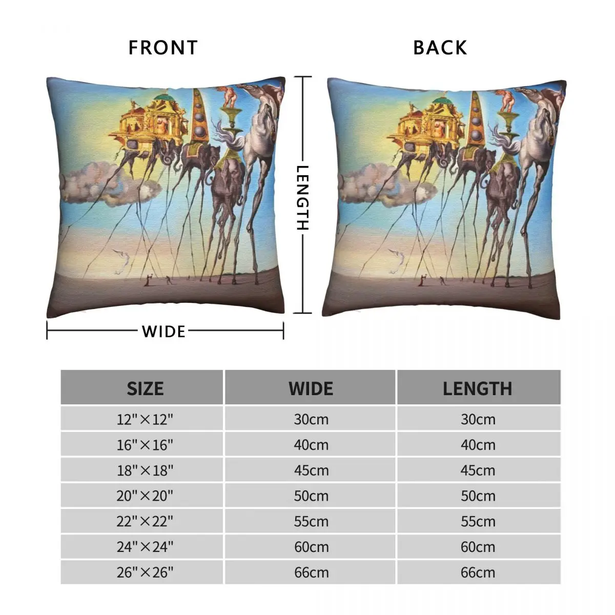 The Temptation Of St. Anthony Pillowcase Polyester Linen Velvet Zip Decor Pillow Case Home Cushion Case 18