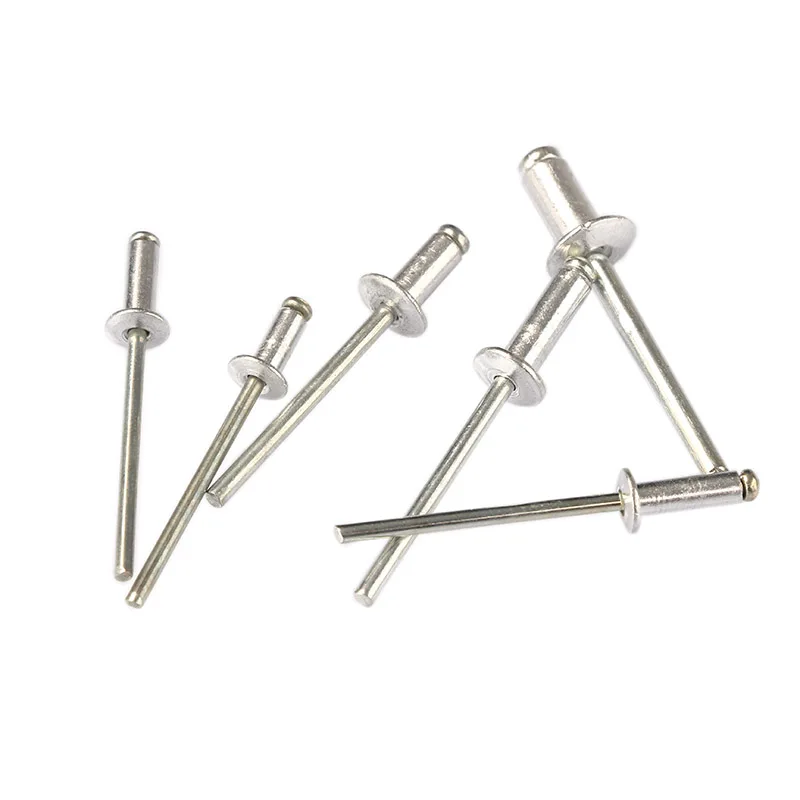 50pcs Pop Rivets Aluminium M3.2 M4 Dome Head Blind Rivets Steel Shank Mandrel Exhaust Rivets