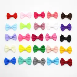 50Pcs 35*25Mm Satijnen Lint Bows Tie Decoratie Pakketten Cadeaupapier Kleine Strik Bloem Diy Bows Voor craft Wedding Bow