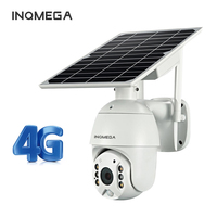 INQMEGA 4G Solar IP Camera WIFI PTZ Dome Starlight full color IR vision P2P sim card IR Vision dome camera Cloud storage camera