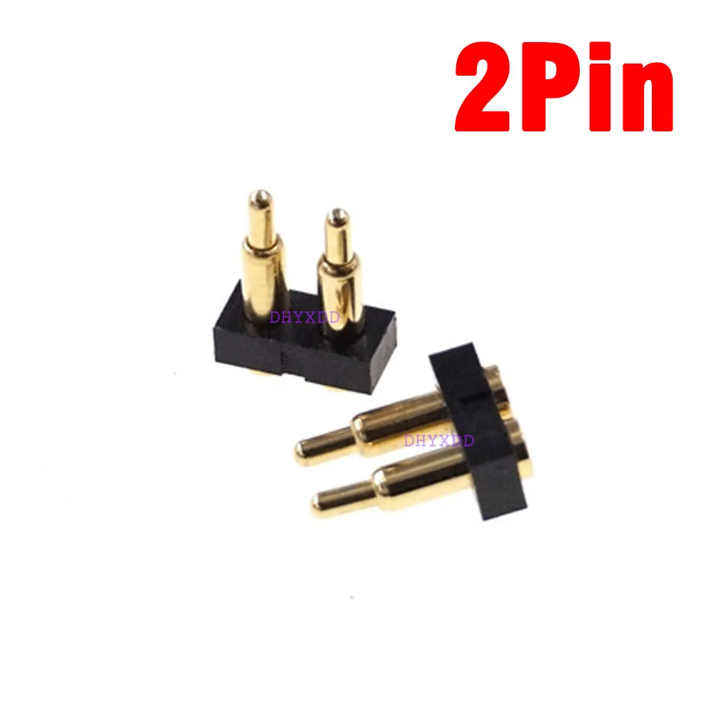 2X Pogo Pin Connector Pogopin Battery Spring Loaded Contact SMT DIP Needle PCB 2 3 4 5 6 7 8 9 15 Pin 7.0mm Height 2.54mm Pitch