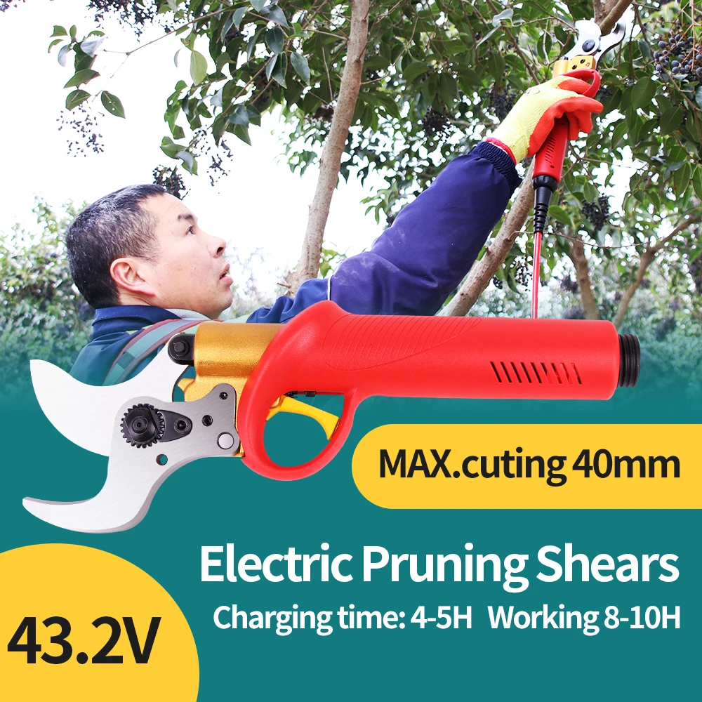 Swansoft electric pruning shear  garden pruner electric grass trimmer electric scissors for garden battery pruning shears