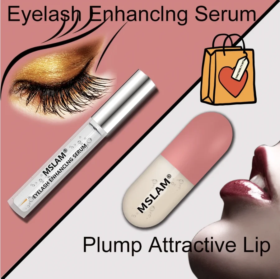 MSLAM Face Care Eyelash Growth Nourishing Serum  AN Plump Attractive Lip Moisturizing Repair Serum