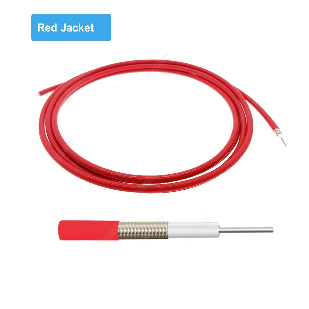 1M 3M 5M 10M Semi-Flexible RG402 Cable High Frequency Test Cable 50ohm RF Coaxial Cable Pigtail Jumper Blue/Red/Silver