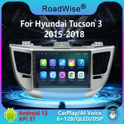 Roadwise 2 Din Android Car Radio Multimedia Carplay For Hyundai Tucson 3 2015 2016 2017 2018 4G Wifi GPS DVD BT Autoradio Stereo