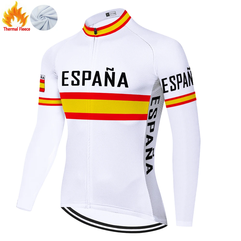 2025 اسبانيا الشتاء الحراري الصوف مايوه Cyclisme أوم Fietskleding هيرين مايوه Ciclismo Camisa Ciclismo Masculina
