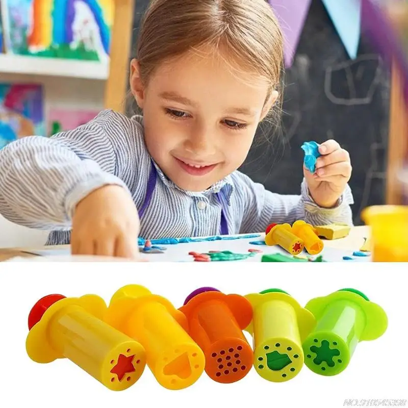 5 pezzi/set estrusori pasta Set disegni assortiti novità fai da te plastilina spremere fare Playdoh strumento per giocare N09 21 Dropship