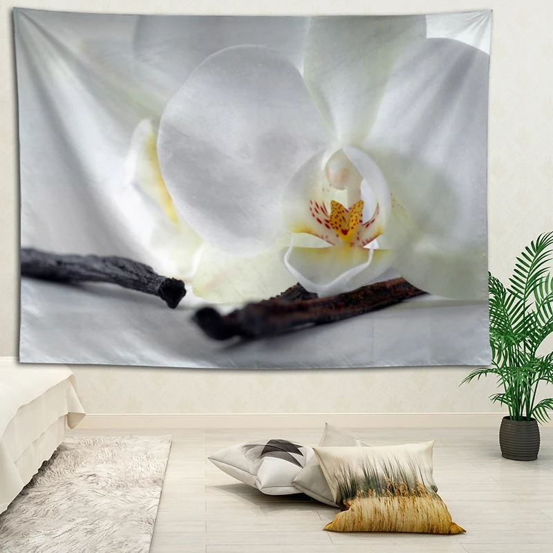 

Custom High Quality Orchid Hanging Tapestry Home Party Decoration Tapestries Photo Background Cloth Table Cloth Wall Tapes