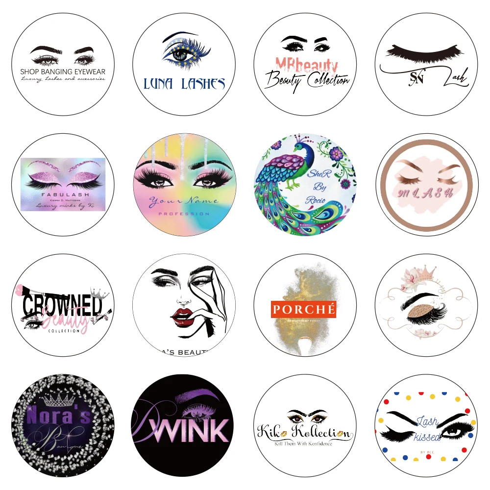 Custom Personalised Stickers, Eyelashes Stickers, Logo, Eyelash Package, Lipgloss