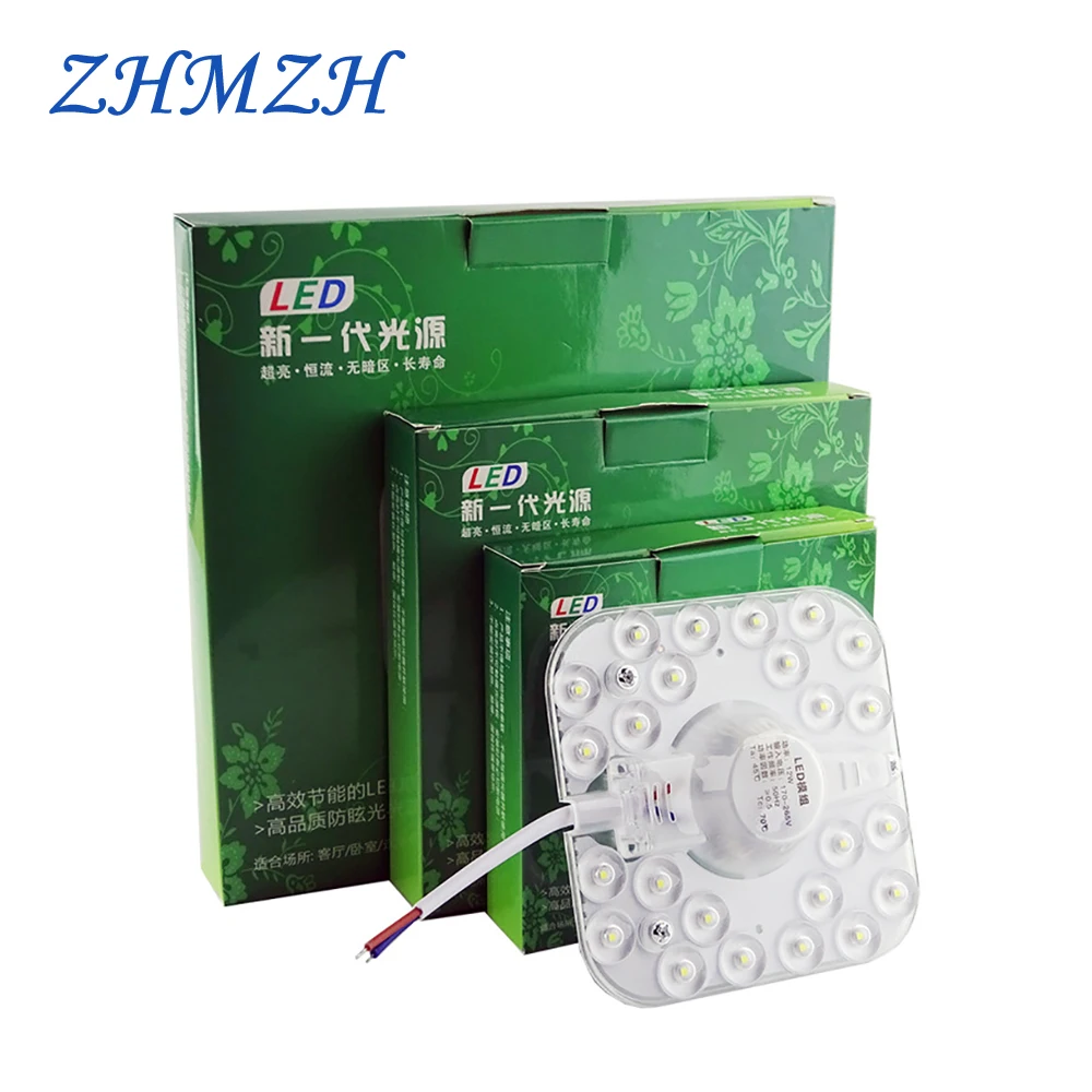 10Pcs/Lot Wholesale 220V LED Module White 12w18w 24w 36w Replacement Light Source Square Modules Lamp Panel for Ceiling Lights