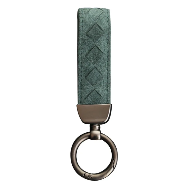 High-Grade Suede Leather Car Key Chain Luxury Key Rings Holder Buckle Alcantara Bag Pendant Charms Best Gift for Christmas Xmas