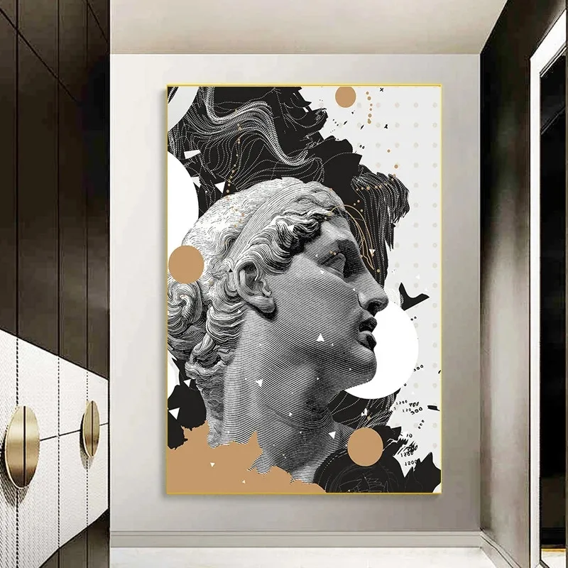 Renaissance David Figure Sculpture Canvas Painting Europe Posters and Prints Wall Art Picture for Living Room Home Decor Cuadros
