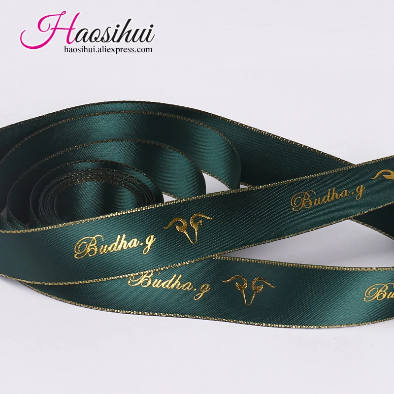 7/8''(23mm) Customized Wire Edges Glitter Ribbon for Wedding Name Favors Printed Your Logo Event Decoration Gift 100yards/lot