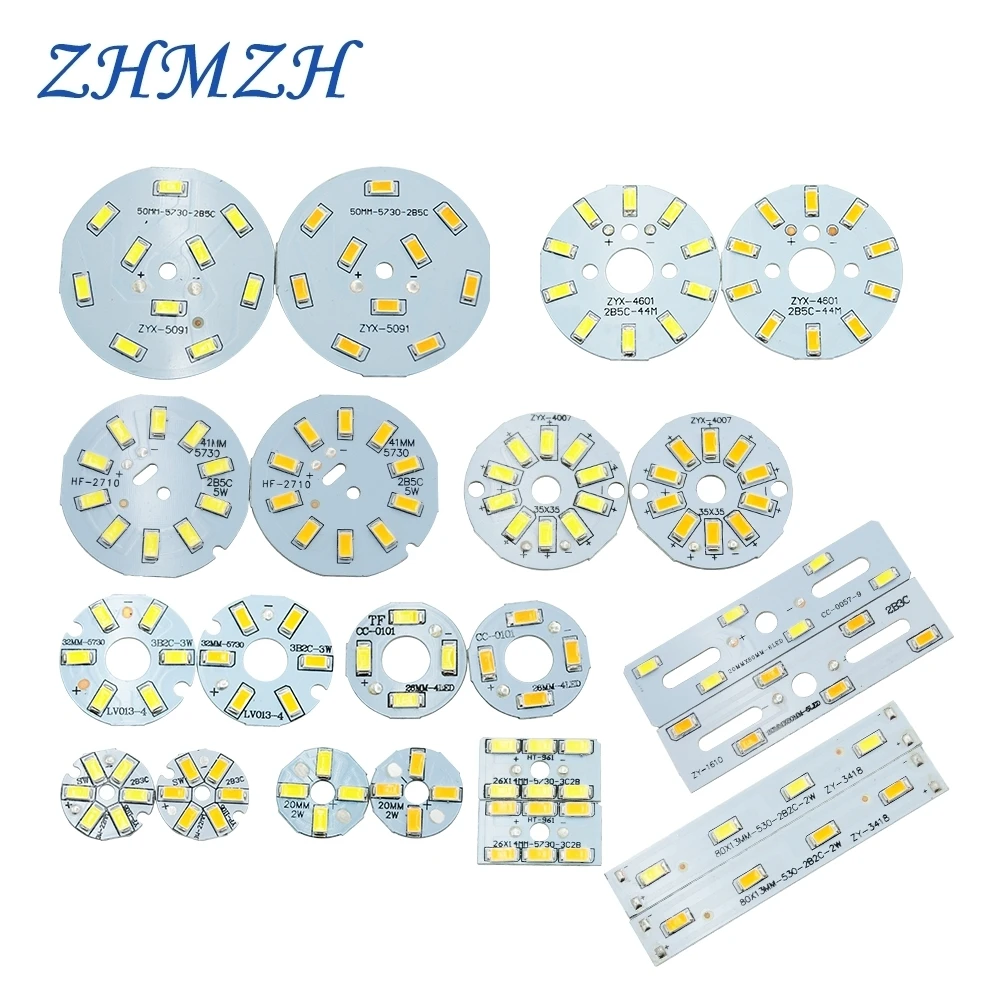 ZHMZH 5pcs/lot LED Chip Constant Current 260mA 280mA Input Light Bead With Aluminum Plate Base For DIY LED Lamp Bulb  2W 3W 5W